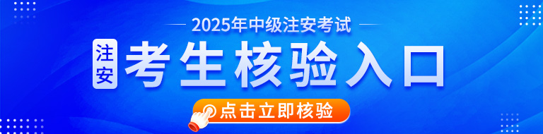 2025年中级注安考生核验